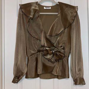 Organza peplum top
